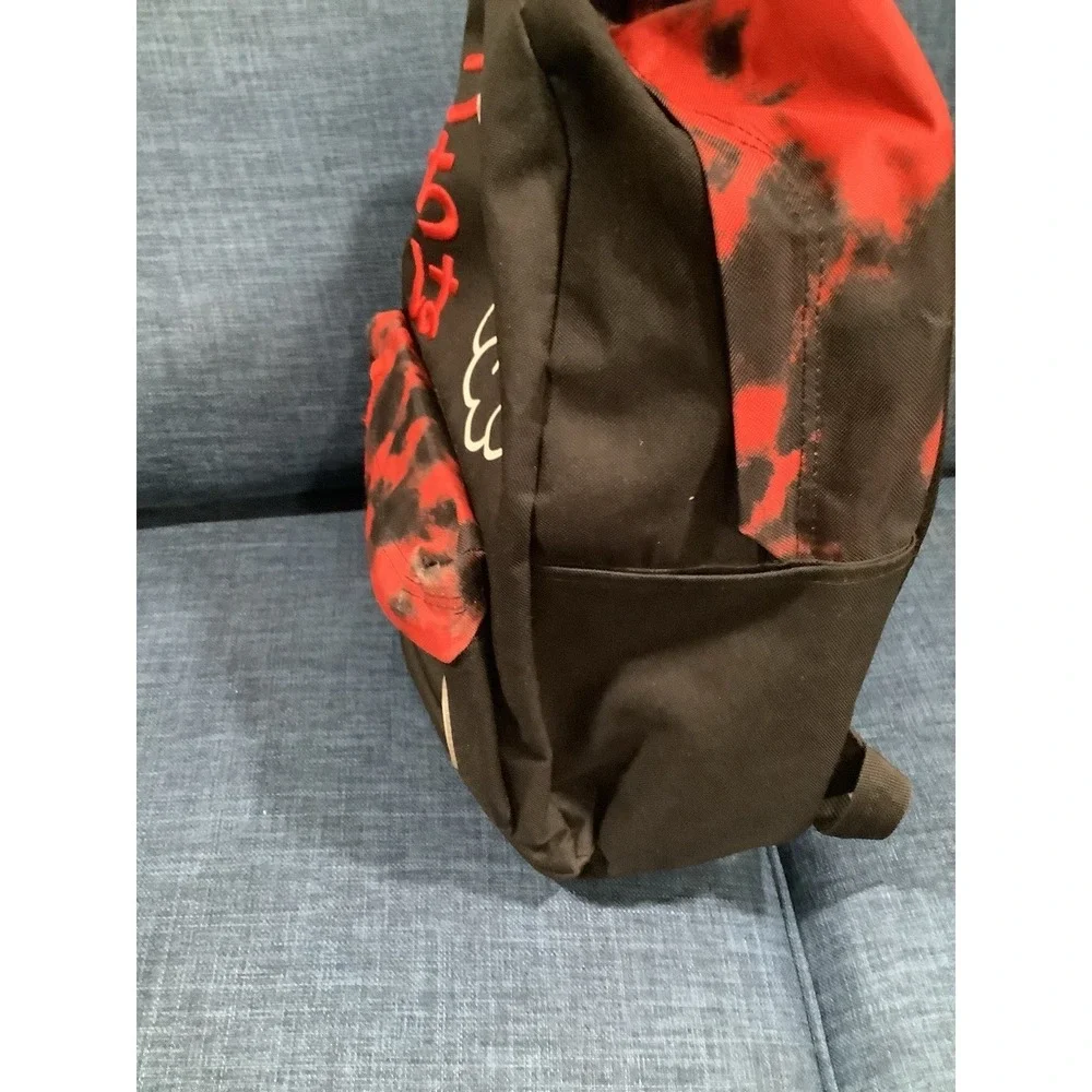 Bioworld Naruto Shippuden Collection Black Backpack w/ Red Embroidery
